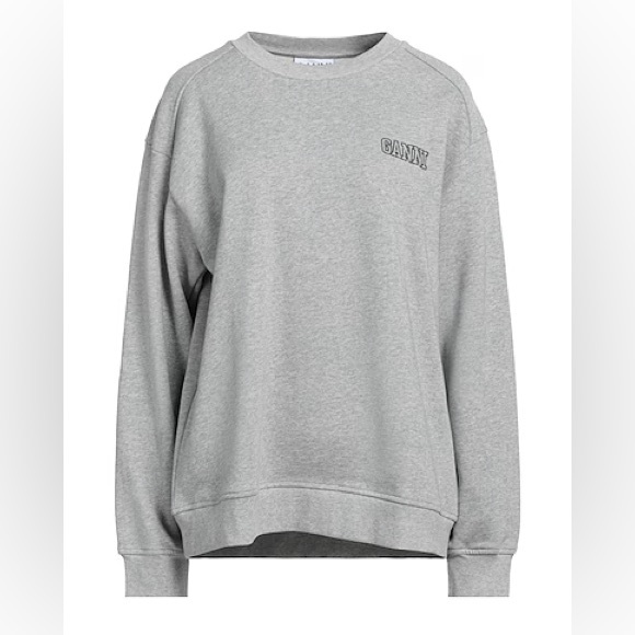 Ganni Grey Fleece Sweatshirt - Picture 1 of 3